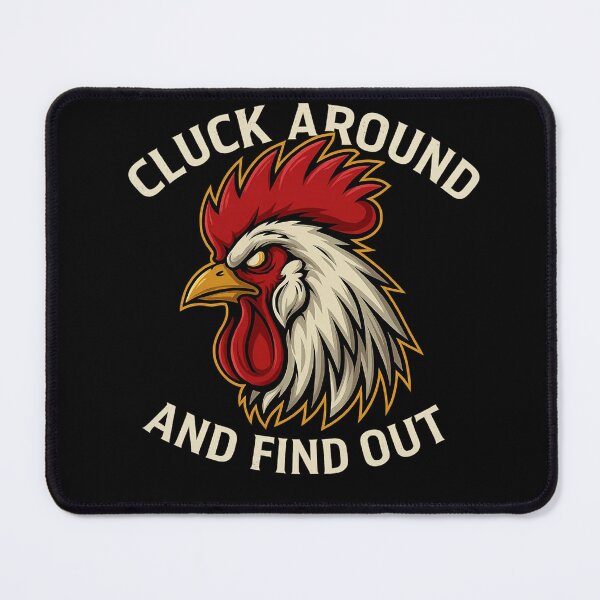 Item preview, Cluck Around and Find Out – Angry Rooster Cartoon Design designed and sold by Uglyandcute.