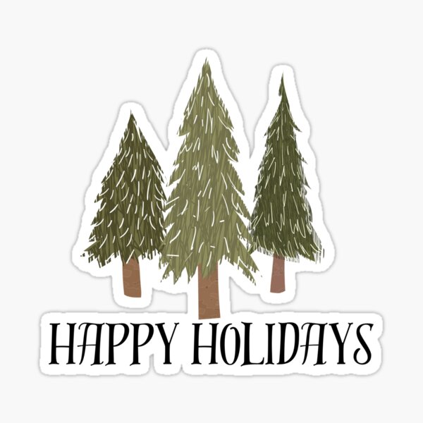 Item preview, Happy Holidays Trees designed and sold by My Creative Outlet.