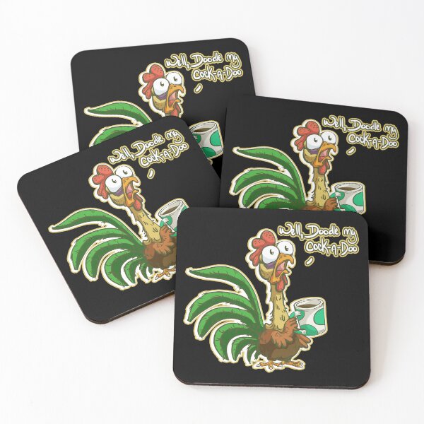 Item preview, Rooster Chicken Coffee Cartoon designed and sold by iduzarts.