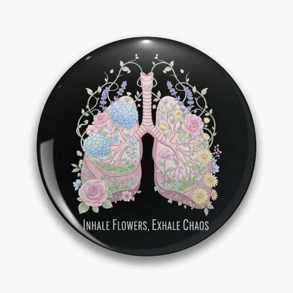 Item preview, Floral Lungs Inhale Flowers, Exhale Chaos – Botanical Anatomy Art for Mindful Souls designed and sold by Bowniko^^.