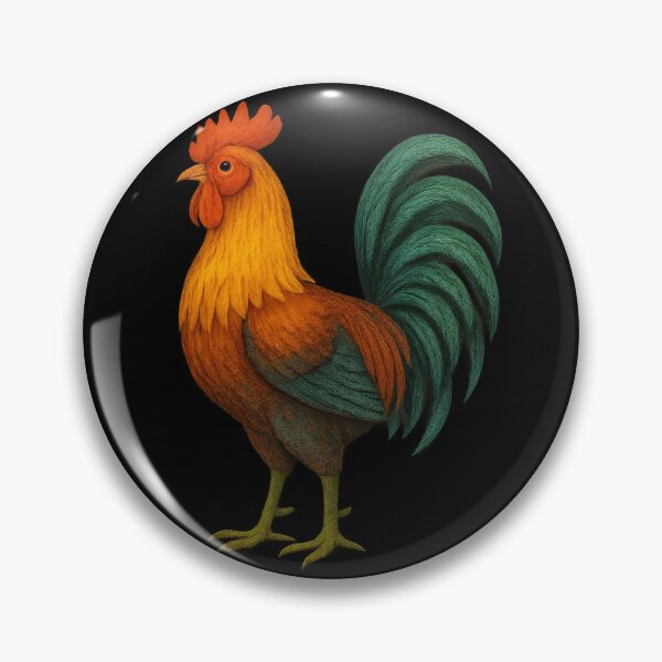 Item preview, Colorful Folk Art Rooster Illustration – Rustic Farm Animal Design designed and sold by Uglyandcute.
