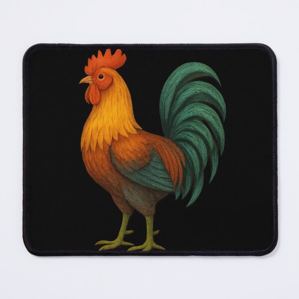 Item preview, Colorful Folk Art Rooster Illustration – Rustic Farm Animal Design designed and sold by Uglyandcute.