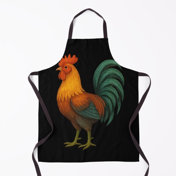 Item preview, Colorful Folk Art Rooster Illustration – Rustic Farm Animal Design designed and sold by Uglyandcute.