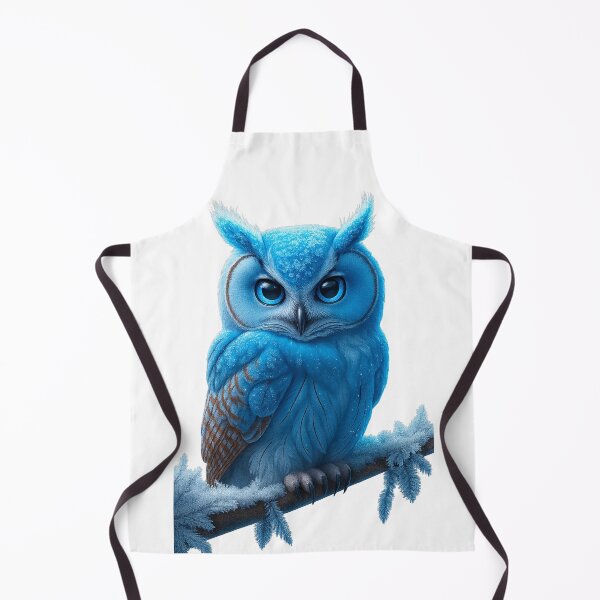 Item preview, Frosted Blue Owl – Ultra-Realistic Winter Fantasy Art designed and sold by NeonCore.