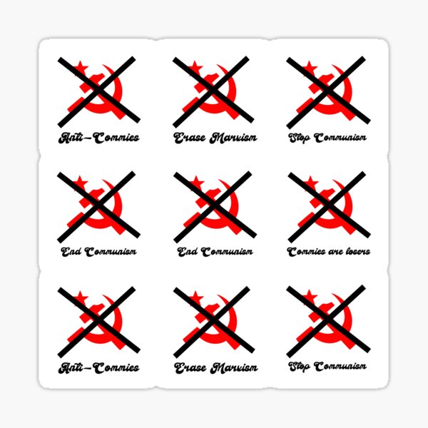 Item preview, Anti-communism sticker pack designed and sold by WP.