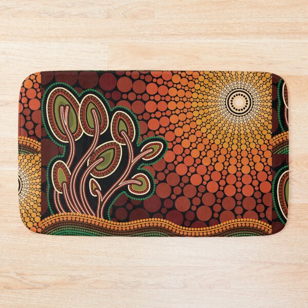 Item preview, Vibrant Aboriginal Dot Art Depicting Sun and Nature designed and sold by Vibes To VIsual.