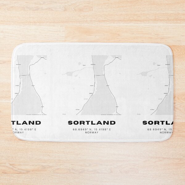 Item preview, Sortland Norway Map Print – Minimalist Black and White Travel Art designed and sold by RM-Journey.