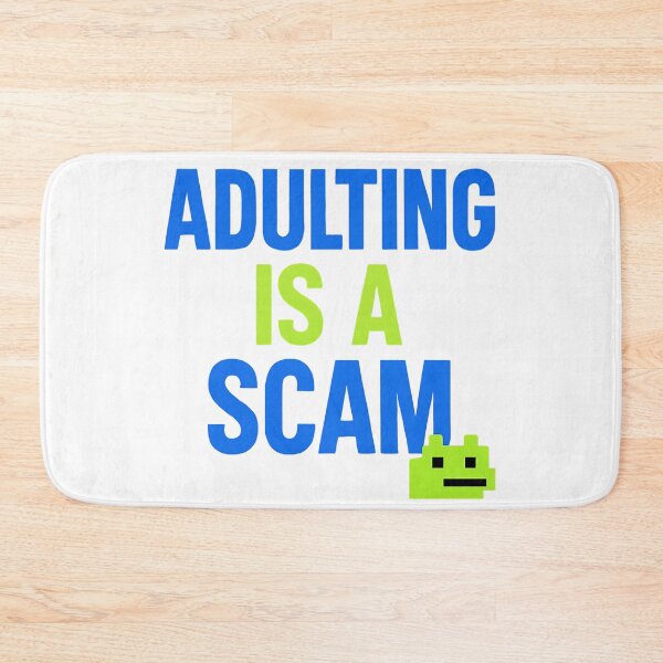 Item preview,  Adulting Is a Scam – Funny Sarcastic Quote Graphic for T-Shirts, Mugs & More designed and sold by TheVintageFolio.