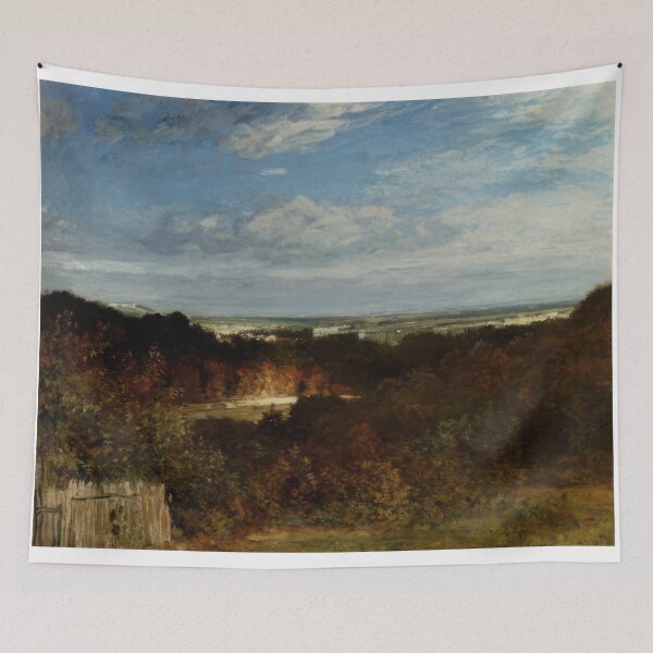 Item preview, A View Towards The Seine From Suresnes   Realism by Constant Troyon designed and sold by Jimenezzayy.