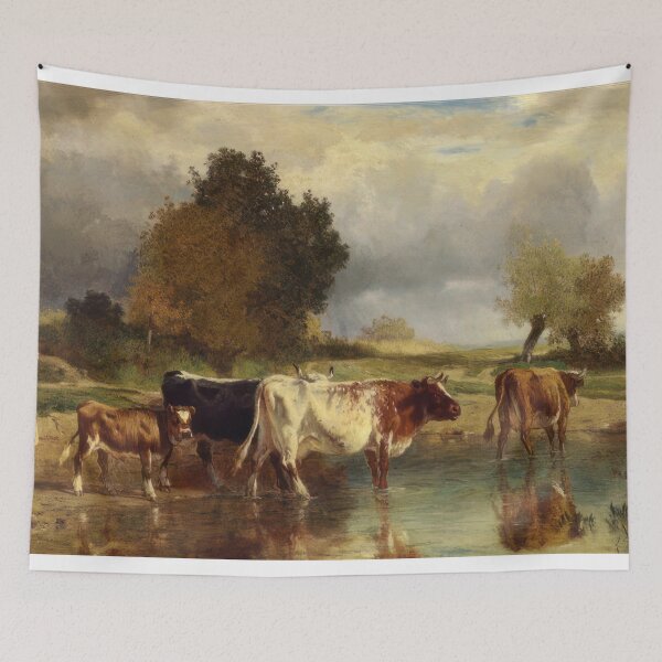 Item preview, Calf cows at the marl by Constant Troyon designed and sold by Jimenezzayy.