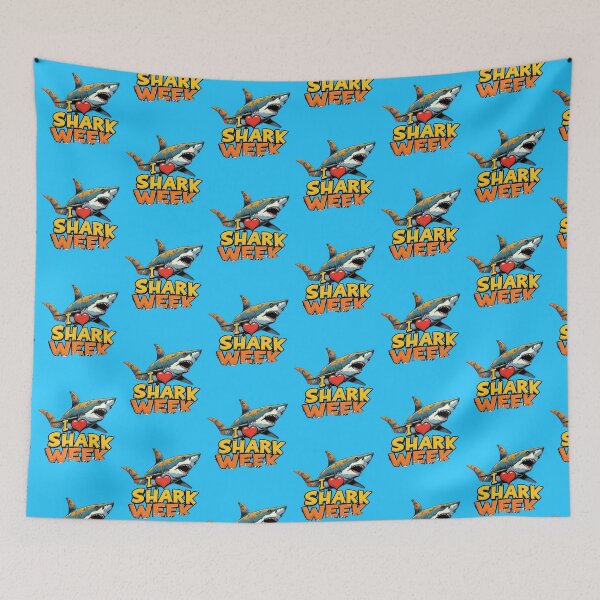 Item preview, I Love Shark Week – Fierce Shark Retro Graphic designed and sold by GingerFay.