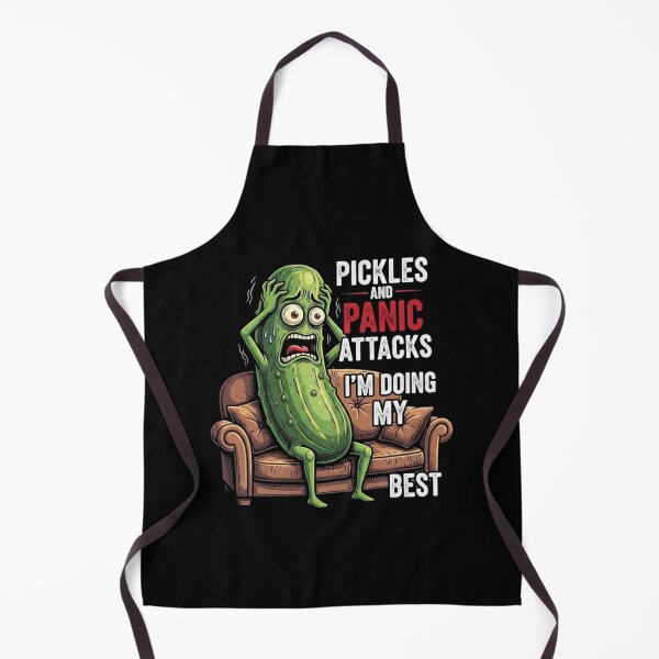 Item preview, Pickles and Panic Attacks – Funny Mental Health Quote designed and sold by Bowniko^^.