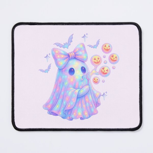 Item preview, Coquette glowing ghost making bubbles-pastel designed and sold by FatBirdie.