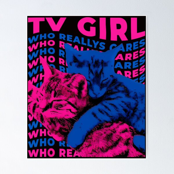 Aperçu de l'œuvre Album de Tv Girl, Frenchs Exit, Who Really Cares, Cat For Fan, cadeau pour les amateurs de musique Lo-Fi créée et vendue par CrowTick.