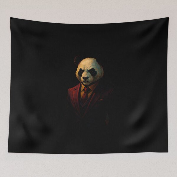 Item preview, Boss Panda in Power Suit Portrait designed and sold by Amr Siam.