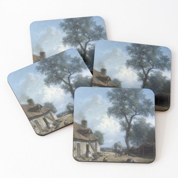 Item preview, Figures in a Farmyard   Realism by Constant Troyon designed and sold by Jimenezzayy.