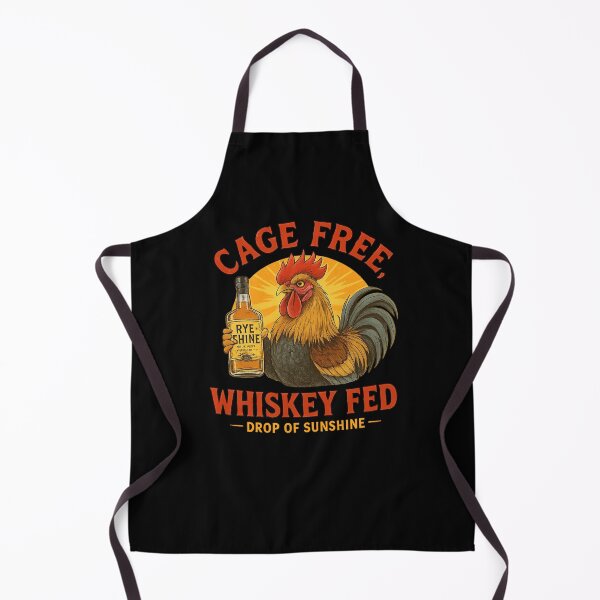 Item preview, Cage Free Whiskey Fed Rooster Funny Rye & Shine Design designed and sold by Uglyandcute.
