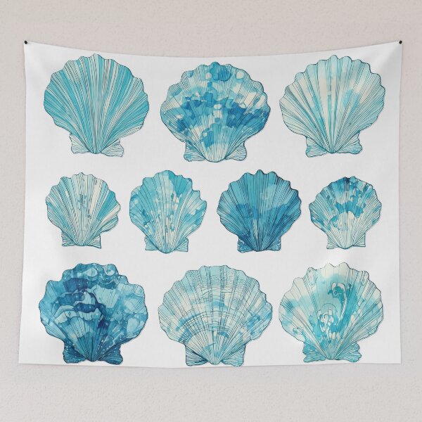 Item preview, Sea shell marine summer nautical Pattern designed and sold by scicilysimonee.