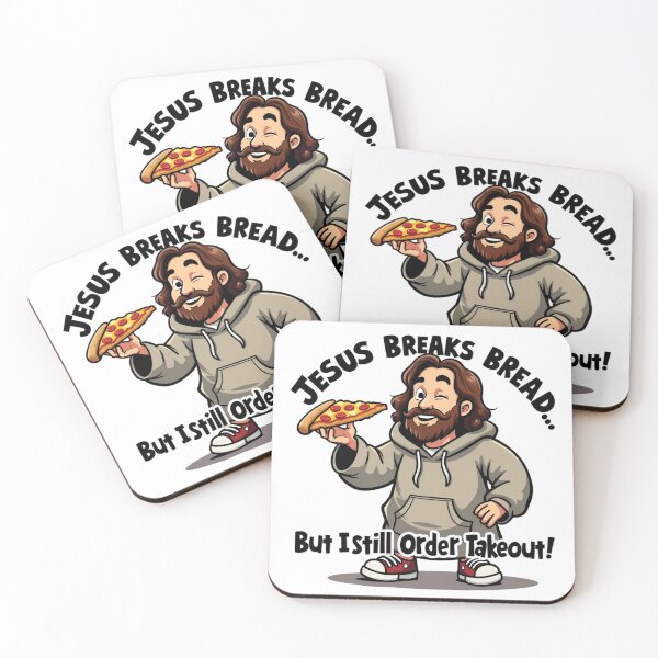 Item preview, Funny Faith & Food Quote | Jesus Breaks Bread but I Order Takeout | Playful Spiritual Humor | Modern Mealtime Twist designed and sold by PaintedPixels01.