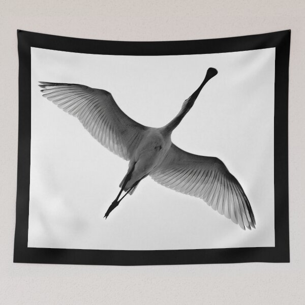 Item preview, Spoonbill in Flight Over Clear Sky designed and sold by ViktoriaLens.