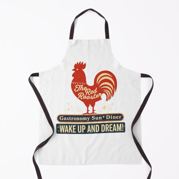 Item preview, Vintage Red Rooster Diner Graphic – Wake Up and Dream Retro Design designed and sold by Uglyandcute.