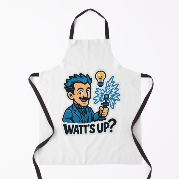 Item preview, Watt's Up? - Funny Electric Scientist Cartoon designed and sold by Cheerioza.