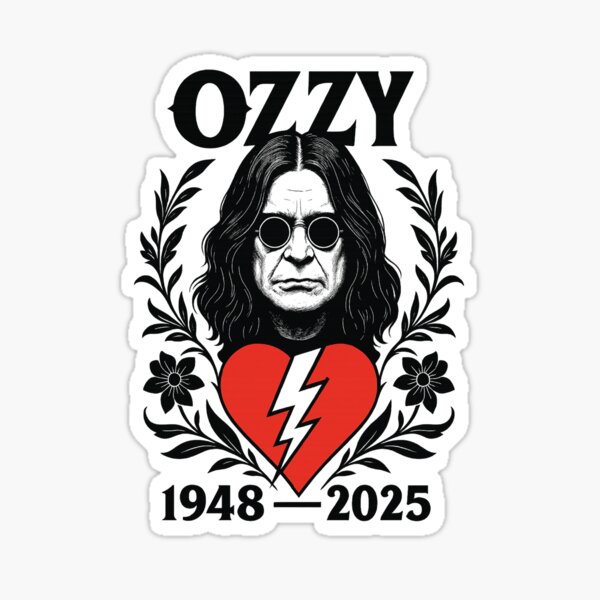 Item preview, Ozzy Osbourne Memorial RIP 1948-2025 Rock Legend Tribute designed and sold by sumikonakano.