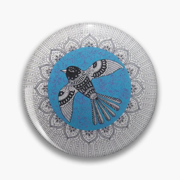 Item preview, Black and White Bird Mandala designed and sold by Soozie Wray.