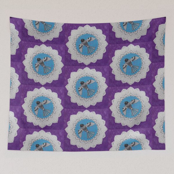 Item preview, Black and White Bird Mandala designed and sold by Soozie Wray.