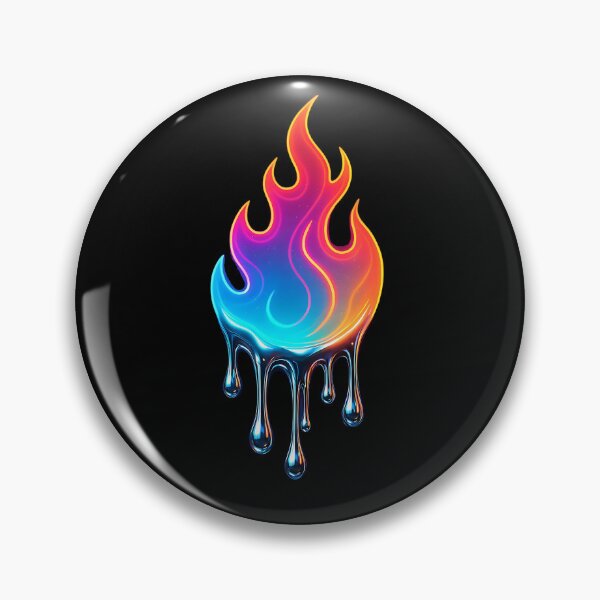 Item preview, Dripping Rainbow Flame – Vibrant Psychedelic Fire Art designed and sold by Psycho-Crazy.