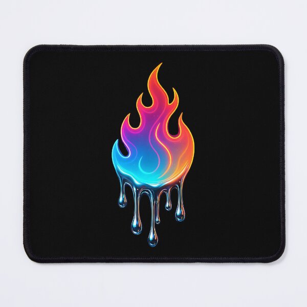 Item preview, Dripping Rainbow Flame – Vibrant Psychedelic Fire Art designed and sold by Psycho-Crazy.