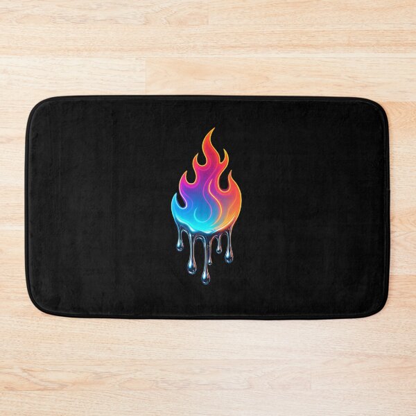 Item preview, Dripping Rainbow Flame – Vibrant Psychedelic Fire Art designed and sold by Psycho-Crazy.