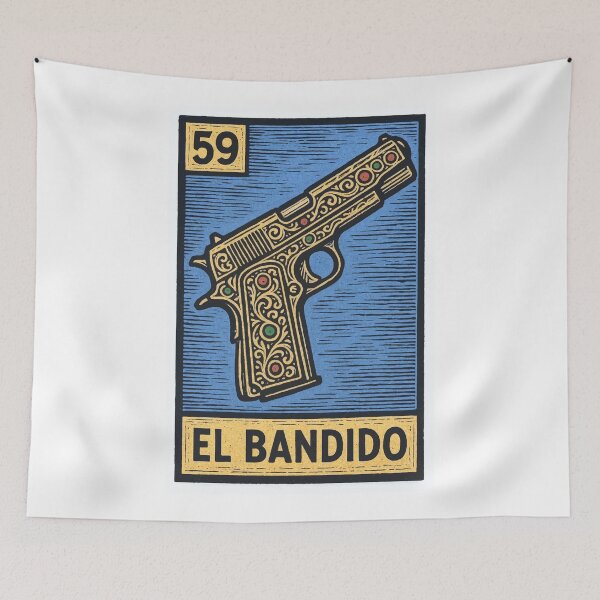Item preview, Mexican Lottery Card 59 El Bandido The Bandit designed and sold by retrographics.