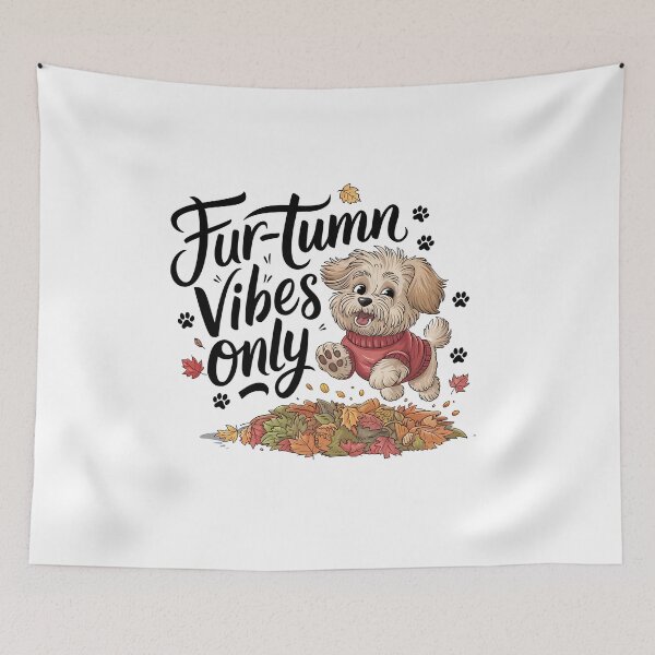 Item preview, Fur-tumn Vibes Only | Cute Fall Pet Lover  designed and sold by CuteDesignables.