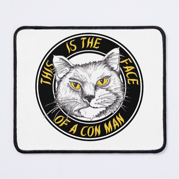 Item preview, This is the Face of a Con Man Tuxedo Cat designed and sold by Wyrd & Witchy Art and Design.
