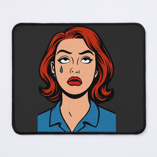 Item preview, Pop Art – Jaded Woman with Raised Eyes and Tears designed and sold by ALBANAT.