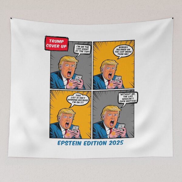 Item preview, Epstein Edition 2025 Comic Trump Cover Up Satire designed and sold by EthosWear.