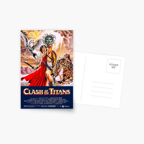 Item preview, Vintage pulp art poster The Titans Clash (again)! 1981 designed and sold by flopglop.