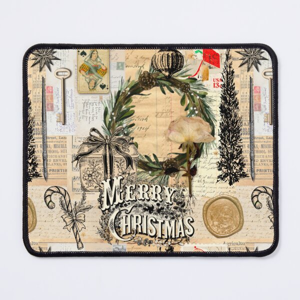 Item preview, Vintage Merry Christmas Collage on Antique Paper designed and sold by missdebi27.