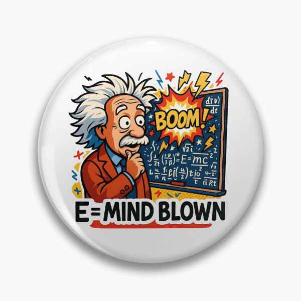 Item preview, E = Mind Blown – Funny Einstein Explosion designed and sold by Cheerioza.