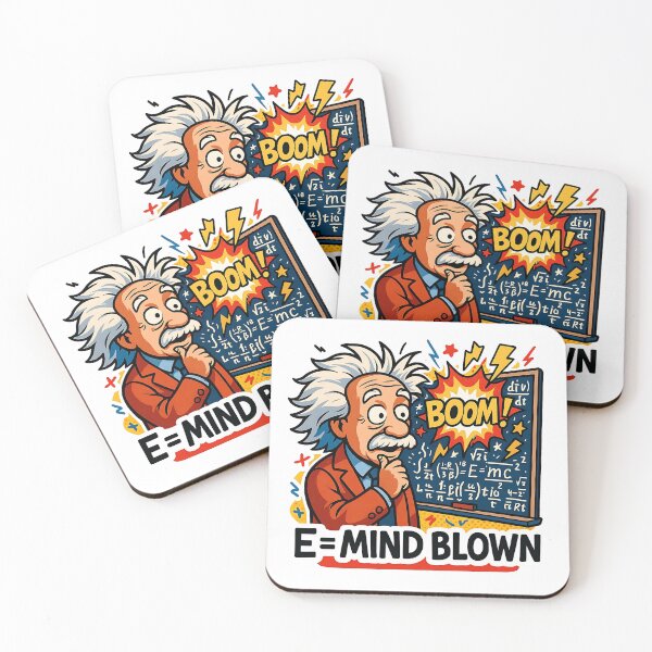 Item preview, E = Mind Blown – Funny Einstein Explosion designed and sold by Cheerioza.