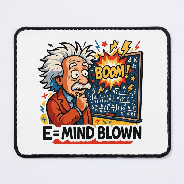 Item preview, E = Mind Blown – Funny Einstein Explosion designed and sold by Cheerioza.
