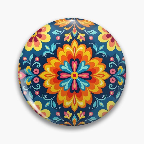 Item preview, Vibrant Hispanic Floral Patterns - Floral Tile Pattern designed and sold by Wiss2Arts.