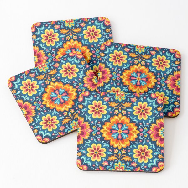 Item preview, Vibrant Hispanic Floral Patterns - Floral Tile Pattern designed and sold by Wiss2Arts.