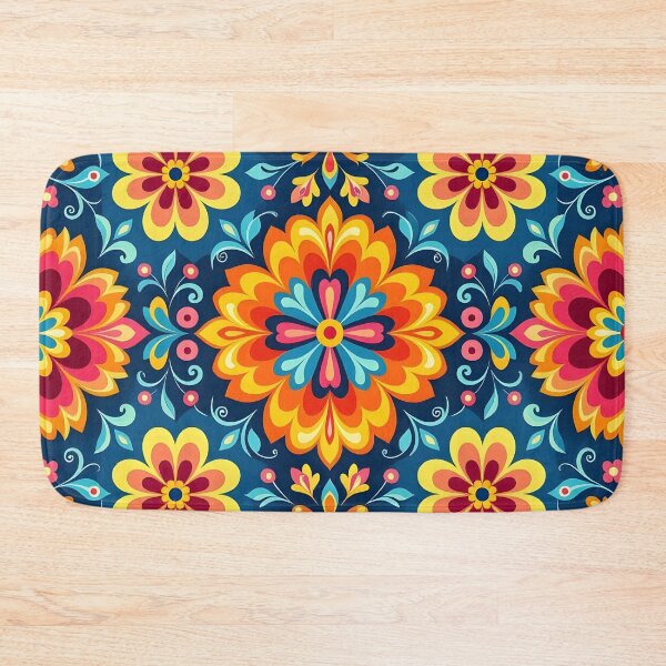 Item preview, Vibrant Hispanic Floral Patterns - Floral Tile Pattern designed and sold by Wiss2Arts.