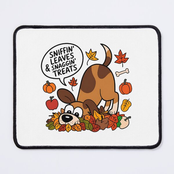 Item preview, Sniffin' Leaves and Snaggin' Treats | Funny Fall Dog Lover designed and sold by CuteDesignables.