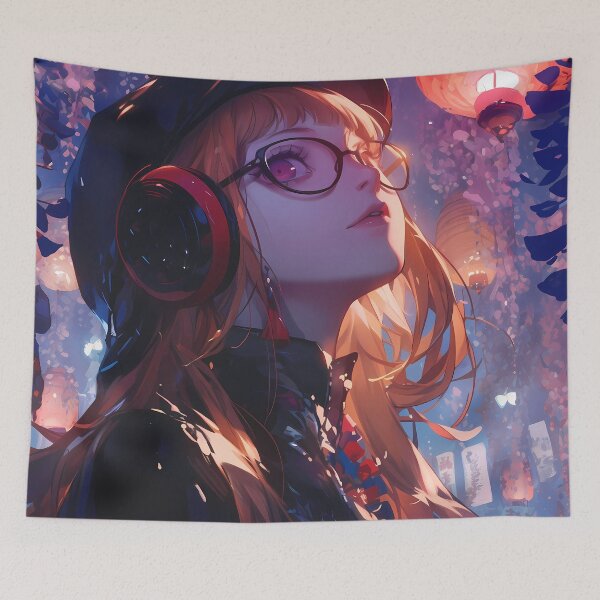 Item preview, Persona Game Futaba Sakura Persona5 Anime Wisteria Headphones Cyber Festival Glow designed and sold by mildaclairmo.