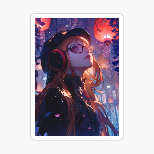 Item preview, Persona Game Futaba Sakura Persona5 Anime Wisteria Headphones Cyber Festival Glow designed and sold by mildaclairmo.