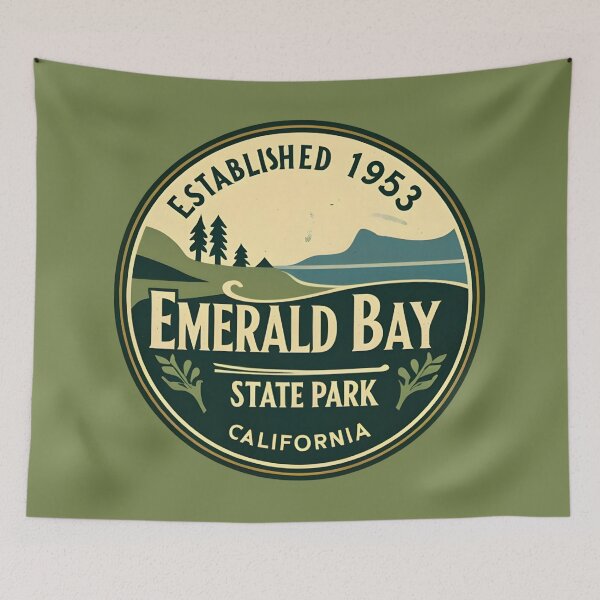 Item preview, Emerald Bay State Park - California designed and sold by GoodOldVintage.