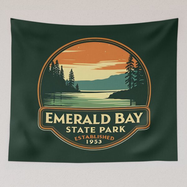 Item preview, Emerald Bay State Park - California designed and sold by GoodOldVintage.
